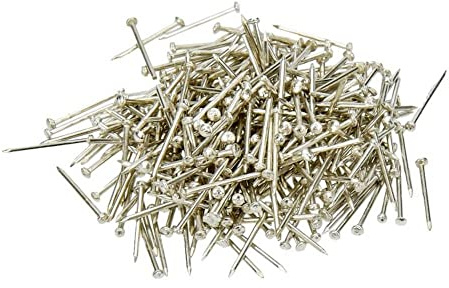 Spille nichelate 10 mm per paillettes circa 50 g / in scatola di plastica