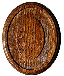 Rahmen Holz Oval für Emaille Schild Holzrahmen Oval (Eiche Rustikal) für Emailschilder.