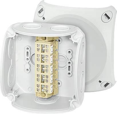 Hensel Kabelabzweigkasten DK 0402 A 1,5-2,5qmm Dose, Gehäuse für Montage auf der Wand/Decke 4012591125556