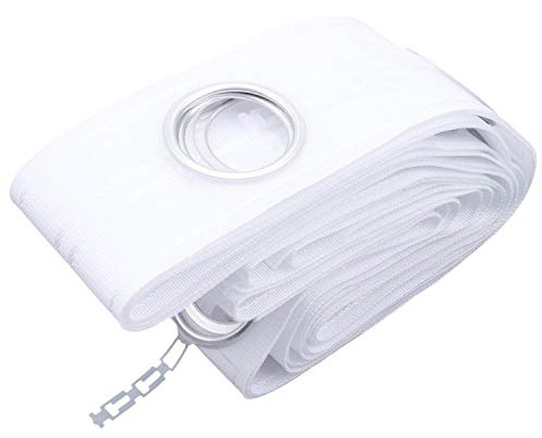 Senmubery 5M Occhiello Nastro per Tende 40 Anelli Accessori per Cucire Tendine d'Argento Tende novità