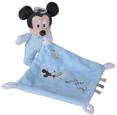 Simba 6315872504 Disney Mickey Mouse Comforter, Glow in The Dark, Mickey Mouse, Plush Toy, from the First Months of Life