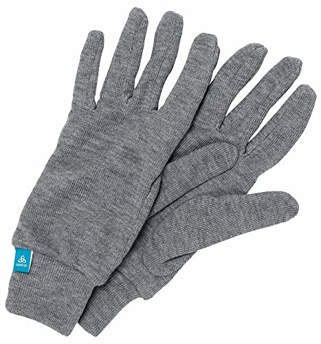 Odlo Handschuhe Kinder Active Warm Kids | Odlo Steel Grey meliert | Größe XXS | Dünne Skihandschuhe | Winterhandschuhe für Jungen und Mädchen