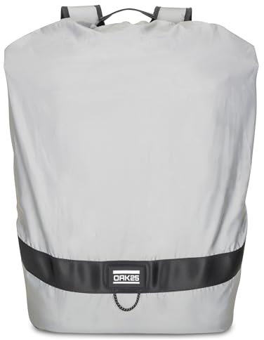 OAK25 Regenschutz für Rucksack Reflektierend - RAIN Cover L - Regenhülle für Backpack, Schulranzen oder Schulrucksack, Faltbarer Regenüberzug 15l-30l - Wasserdicht
