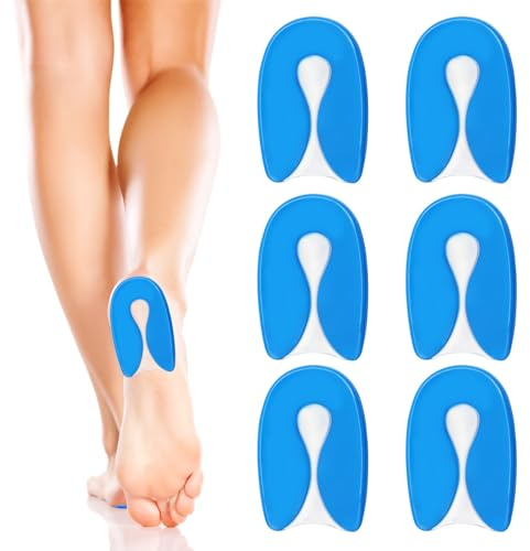 ZYKORT 3 Paires Talonnettes en Gel, Talonnettes en Gel Talonnette Epine Calcaneenne, Talon Coussin (Taille S 35-39), Soulage Douleurs Pieds Semelle Talon pour Homme et Femme