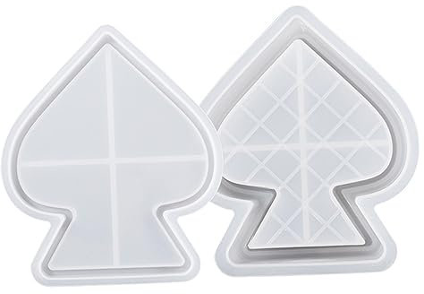 Operitacx 1ensemble Moule Silicone pour Boîte De Rangement Forme De Pique Kit Création Artisanale pour Époxy Et Décorations Personnalisées