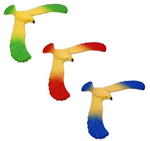 Amosfun Balancing Eagle Pyramid Toy for Children with Stand Educational Science Physics Desktop Decoration Random Color Vintage Design