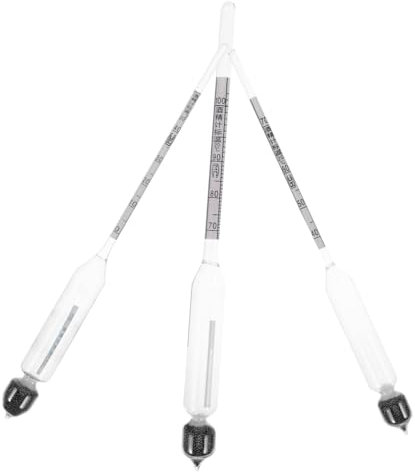 Ciieeo 3stücke Hydrometer Und Thermometer Aus Glas Für Wein Und Schnaps Einfach Zu Bedienen Und Wiederverwendbar Für Hause Und Industrie