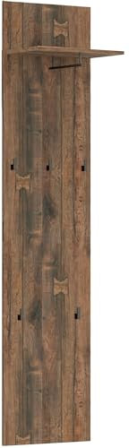 möbelando Garderobenpaneel >Genio Industrial< in Eiche, Holzwerkstoff - 40x170x26 (BxHxT)