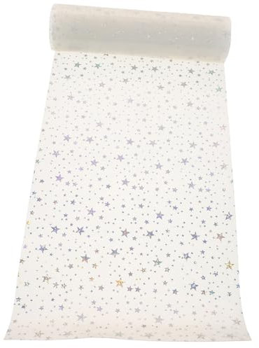 DIYEAH Pvc-gewebe Transparent Mit Sternmuster-design Bastelbogen Aus Pvc-stoffe Hochtransparentes Gewebe Für Kunst Und Handwerk Multifunktionales Diy-material Handgefertigtes Material