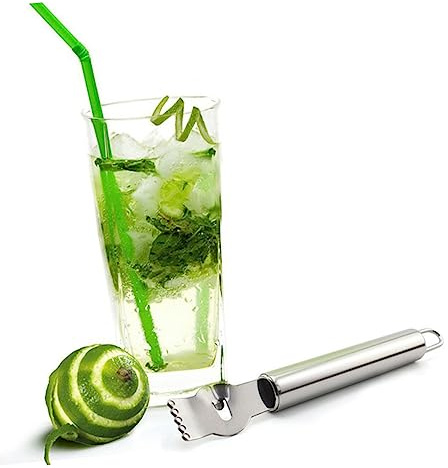 GRIRIW Éplucheur Acier Inoxydable pour Agrumes Zesteur De Citron Et Orange avec Poignée Antidérapante Ustensile De Cuisine Pratique Et Facile à Nettoyer