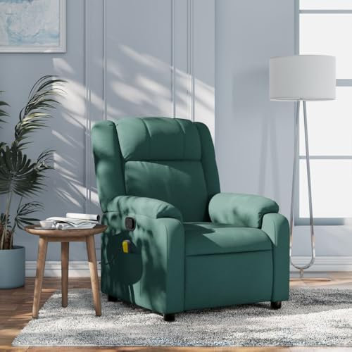 Homgoday Massagesessel Dunkelgrün Stoff Stuhl Model373554