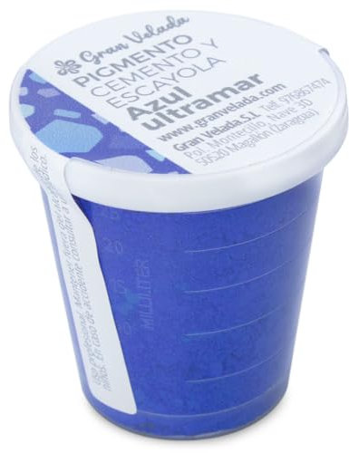 Pigmento Azul Ultramar para Cemento y Escayola en Uno | Pigmento en Polvo Insoluble de Alto Rendiento para Creaciones DIY y Artesanales | Aporta un Toque Único de Color | 150 cc