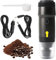 YOPOTIKA Cafetera eléctrica portátil, pequeña máquina de café expreso de viaje (recargable USB/12 V coche pequeño viaje), compatible con cápsulas NES/DG y café molido, depósito de 60 ml