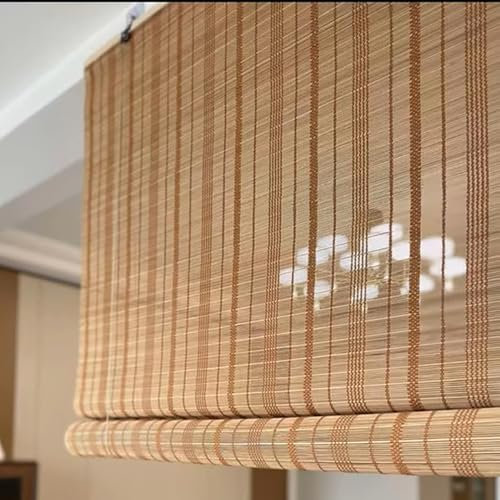 Tende in Bambu da Esterno Tapparella Avvolgibile per Finestre Traspiranti 40% Tenda da Sole Veneziana Protezione dal Sole e Dalla Privacy,per Soggiorno Camera da Letto Ufficio(100x100cm)