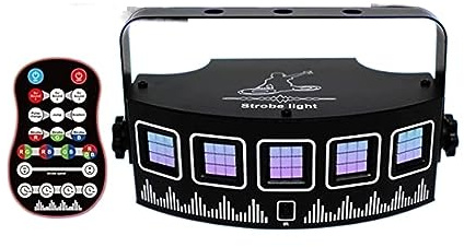 Luces Discoteca, Luz estroboscópica de DJ USB con mando a distancia for discoteca, fiesta, vacaciones, Navidad, música, Club, Bar, baile, sonido activado, Flash LED RGB, iluminación de escenario para