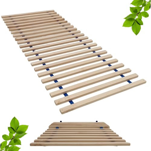 INNOVAHOME Premium Rollrost 160x200cm - Zweiteilig (2x80cm) - 22 Latten Massives Buchenholz Lattenrost 160x200cm - Bis 340kg - Erfordert Mittigen Längssteg - Einfache Montage inkl. Schrauben