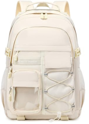 Lmwzh mochila escolar adolescente mochilas niños escolares Adecuado para escuelas primarias, secundarias, preparatorias, niños y niñas mochilapara computadora(blanco)