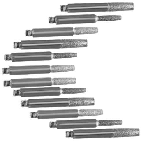 TOPBATHY 12pcs Chainsaw Sharpener Bits Diamond Sharpening Stone Chainsaw Teeth Sharpener for Drill