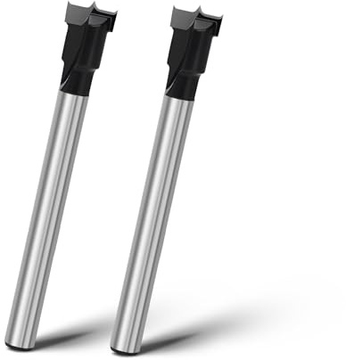 2 brocas Forstner de 12 mm, 93 mm de longitud con vástago redondo para agujeros profundos para madera, madera dura, madera blanda
