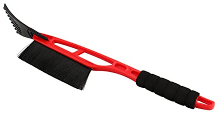 aqxreight Coche Vehículo Durable Nieve Rascador de Hielo Cepillo de Nieve Extracción de Pala para Invierno Rojo sin Limpieza Vidrio Resistente Fuerte Quitar Pala Fuerte Cepillo Práctico Transparente