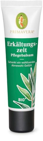PRIMAVERA Erkältungszeit Pflegebalsam bio* 30 ml – mit Eukalyptus globulus, Benzoe Siam und Mandelöl – wohltuendes Atmewohl-Gefühl – Naturkosmetik – vegan