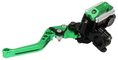 Leva frizione freno Pompa freno frizione per cilindro per maestro leva per moto manubrio idraulica 22mm per Honda per Yamaha per Kawasaki(Verde,Right)