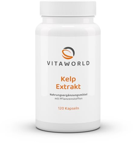 3er Pack Vita World Kelp Extrakt 500mg 360 Vegi Kapseln Apotheker-Herstellung