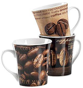 Flirt by R&B Kaffeebecher Rustica 312ml, Braun, Glas, Tasse, 9 x 9 x 10 cm, Spülmaschinenfest