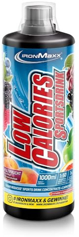 IronMaxx LowCal Syrup Zero - Multifruta 1000 ml | jarabe para bebidas sin azúcar 1:100 rinde 100 l de mezcla para bebidas | Bebida concentrada con 22 mg de L-carnitina y 19 mg de magnesio por ración