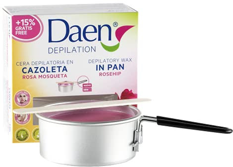 DAEN cera depilatoria en cazoleta rosa mosqueta 90 gr