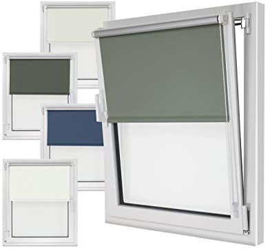 Seitenzugrollo „Blackout“ in 4 Farben & in 6 Größen - Verdunkelungsrollo mit reflektierender Rückseite – kinderleichte 3-Step Montage, ca. 60 x 150 cm, anthrazit