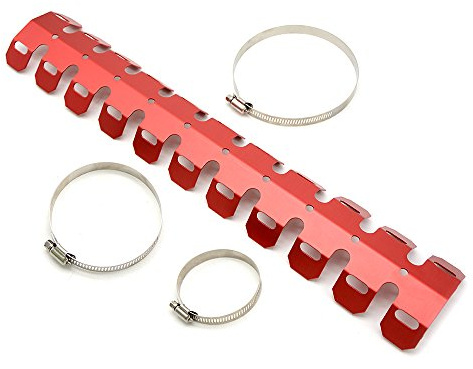 Motocicleta 50CM Universal Tubo de Escape Protector Escudo de Calor Cubierta para KX KLX KFX KDX EXC XC SX XCF DR DRZ RMX (Rojo)