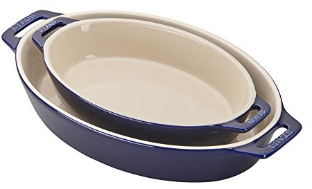 STAUB 40508-632 Ovale Auflaufformen, Keramik, Dunkelblau
