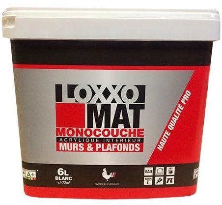 LOXXO Peinture Blanc Mat Monocouche 6 L