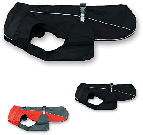 JEGGO Buckle Hundemantel Allwetter Mantel Regen Jacke Hunde Weste XXS XXL (XXS, Schwarz)