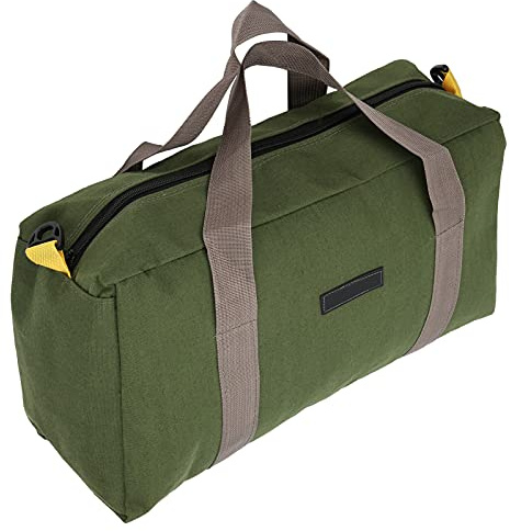 Tool Bag 18 Inch Canvas Multi-Purpose Tote, Thickened Bottom, 43 x 26 x 33cm, for Electricians and DIY Professionals