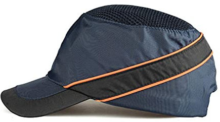 Bump Cap Lavoro Casco di sicurezza estate Estate Sicurezza traspirante Anti-impatto Elmetti leggeri Astuccio Cappello protettivo protettivo solare casuale-blu navy