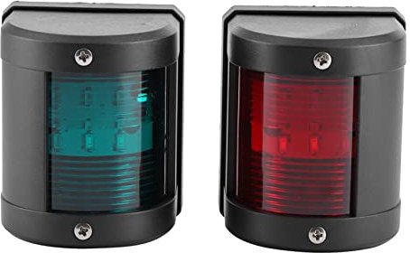 Marvellous 12v Marine LED Boat Navigation Lights, Pair of IP66 Signal Lamp Red Green LED Navigation Warning Light for Marine Boat Yacht LED