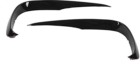 KIMISS Frontstoßstange Diffusor, Auto Front Splitter, 2 Stück Frontstoßstange Canard Fin Ersatz für E-Klasse W213 AMG Line Universal 2016-2020, Schwarz, ABS