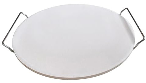Just-BBQ Hochwertiger Pizzastein mit Zubehör für Gasgrill und Backofen (33cm Rund), 3338