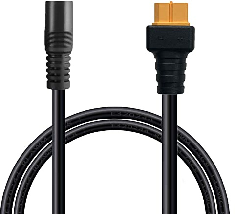 ZkeeShop DC8mm auf XT60 Adapter kabel,DC7909 auf XT60 Verlängerungskabel 14AWG Solar Kabel Kompatibel für DELTA River Jackery Bluetti und mehr Tragbare Powerstation Solarpanel 1.5M (DC8MM Female)