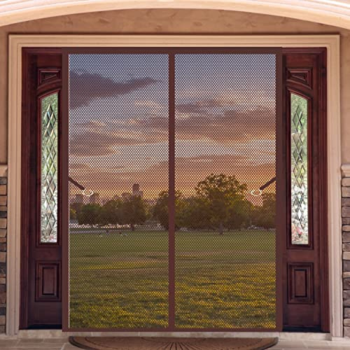 Mosquiteras Mosquiteras Pantalla 260 x 225 cm Mosquitera Magnética Ventana Cierre Automático Sin Taladrar Fácil De Ensamblar Cortina Antimoscas Para Balcón Y Puerta Ventana, Marrón