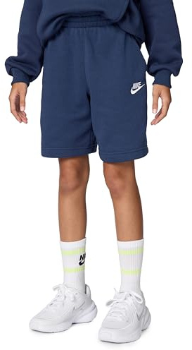 Nike Kid's Sportswear Club Fleece French Terry Shorts, Midnight Navy/White, X-Large
