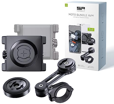 SP CONNECT Moto Bundle mit Anti Vibration Module + Universal Clamp | SPC+ | Handyhalter für Motorrad Bike Moped Roller | Gadget Halterung für Navi