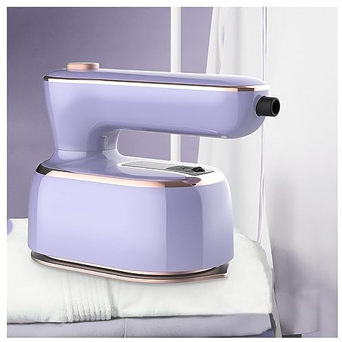 Plancha De Vapor Portátil Plegable, Mini Plancha Plegable con Asa Plegable Giratoria,100W y 100ml, Vaporizador de Ropa de Viaje Doble Uso Para Seco Y Húmedo,Purple
