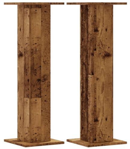 vidaXL Pflanzenständer 2 Stk. Altholz-Optik 30x30x95 cm Holzwerkstoff
