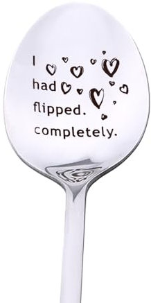 Coffee Spoon Couple Anniversary Birthday Gifts for Him Her Engagement Gifts for Boyfriend Girlfriend I Love You Gifts for Women Men Best Friend Christmas Gifts Ideas Engraved Ice Cream Tea Spoons