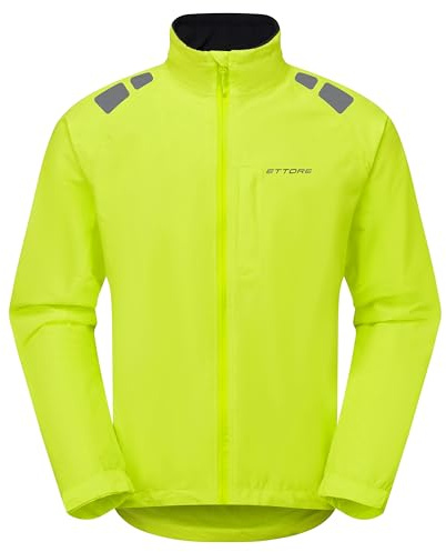 Ettore Wasserdichte Atmungsaktive Herren Fahrradjacke Hohe Sichtbarkeit Hi-Vis - Night Eagle Evo