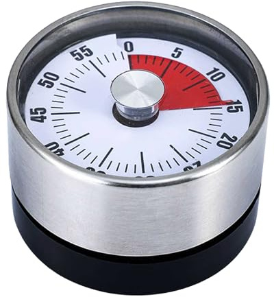 GNAUMORE Delstahl Countdown Timer,Mechanischer Und Magnetischer Timer,Kurzzeitmesser Küchentimer,Mechanischer Küchentimer,Magnetischer Visueller Timer Für Kinder,Kurzzeitwecker Küche