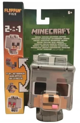 Minecraft Vanilla Flippin Figs Hostel Wolf und gezähmter Wolf Actionfigur ab 6 Jahren
